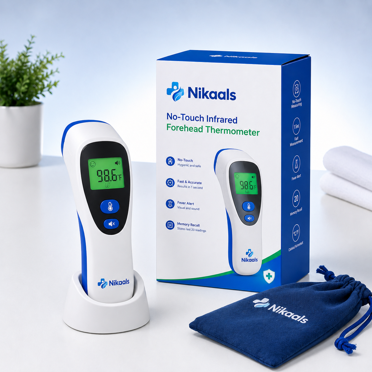 Nikaals No-Touch Infrared Forehead Thermometer by Nikaals