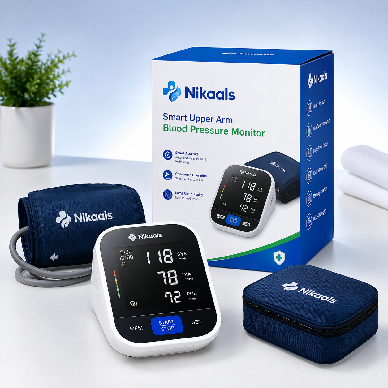 Nikaals Upper Arm Blood Pressure Monitor by Nikaals